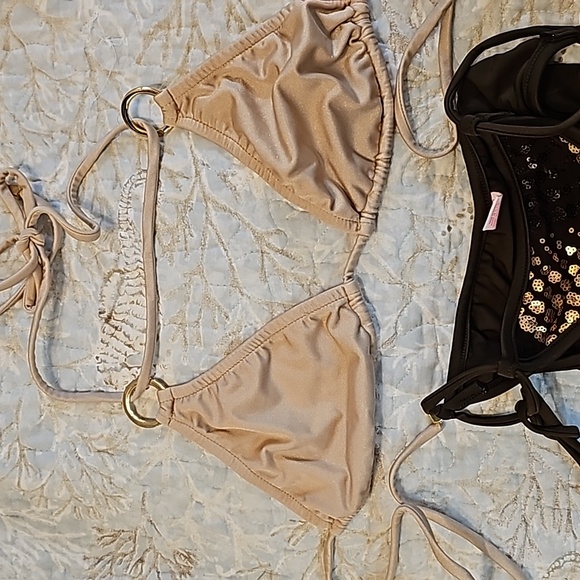 String bikini S tan top is C cup, brown bottom is size 4 VENUS - Picture 3 of 10